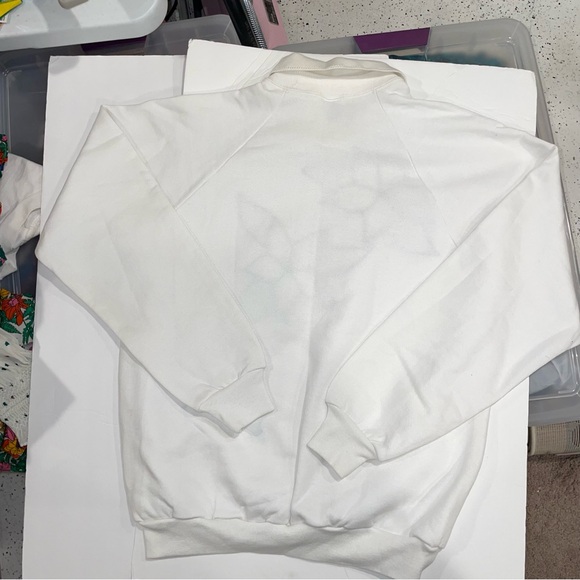 White ugly Christmas contest winner 🏆 collared sweatshirt blue hand quilted - Picture 6 of 7